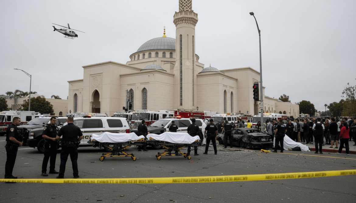 San Diego mosque shooting kills three as attackers found dead