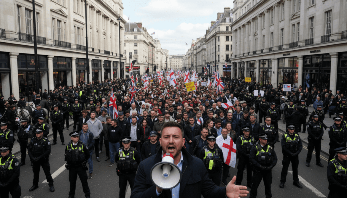 Tommy Robinson march draws 60,000 as London police deploy unprecedented 4,000 officers