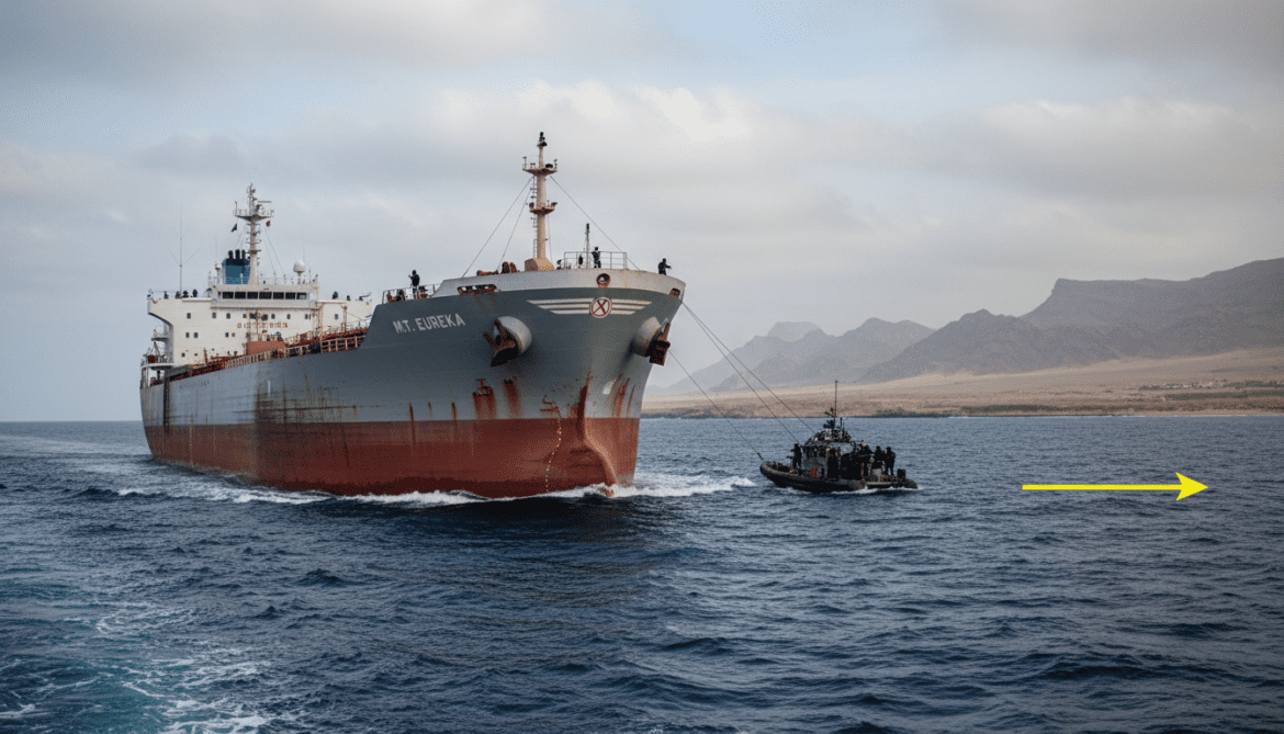 M/T EUREKA hijacked off Yemen's Shabwa coast, steered toward Somali waters