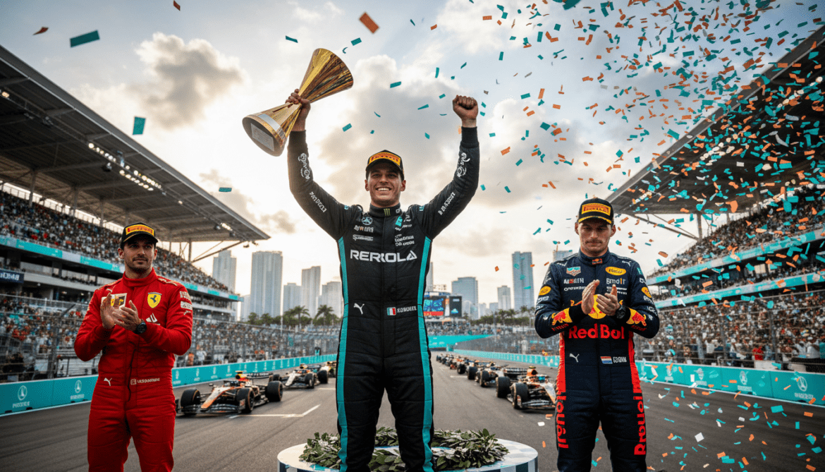 Kimi Antonelli secures Miami Grand Prix pole and beats Verstappen