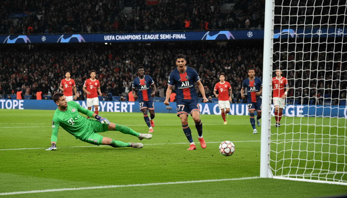 Kvaratskhelia equalises for PSG against Bayern in Champions League semi-final