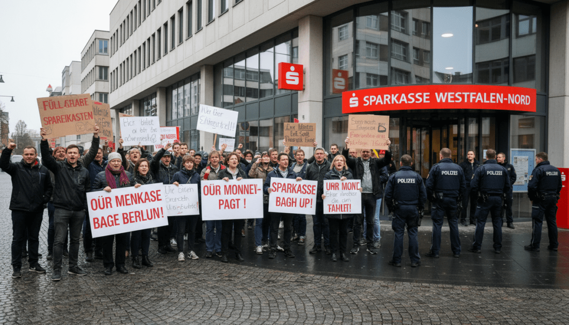 Gelsenkirchen Sparkasse customers protest and demand full liability after safe deposit heist