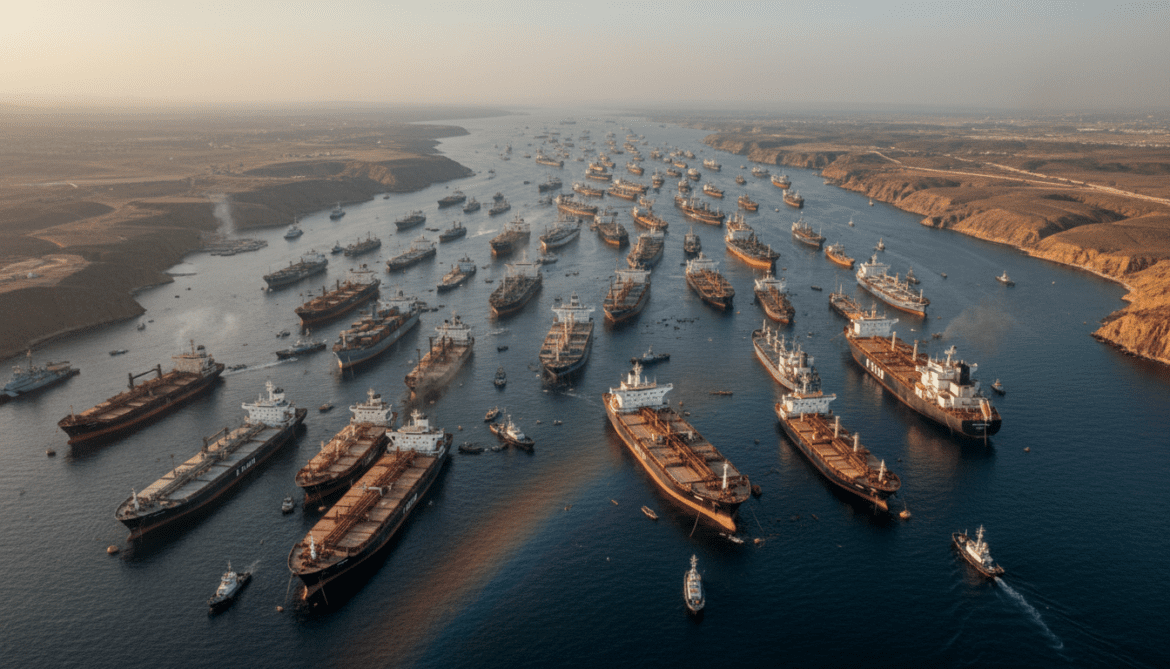Strait of Hormuz: Around 1,600 vessels remain stranded after missile strikes