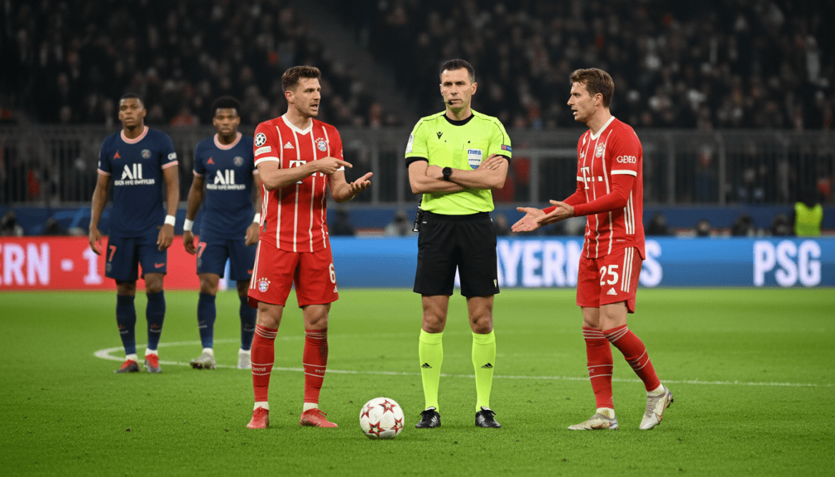 João Pinheiro denies Bayern two handball appeals in 1-1 PSG draw