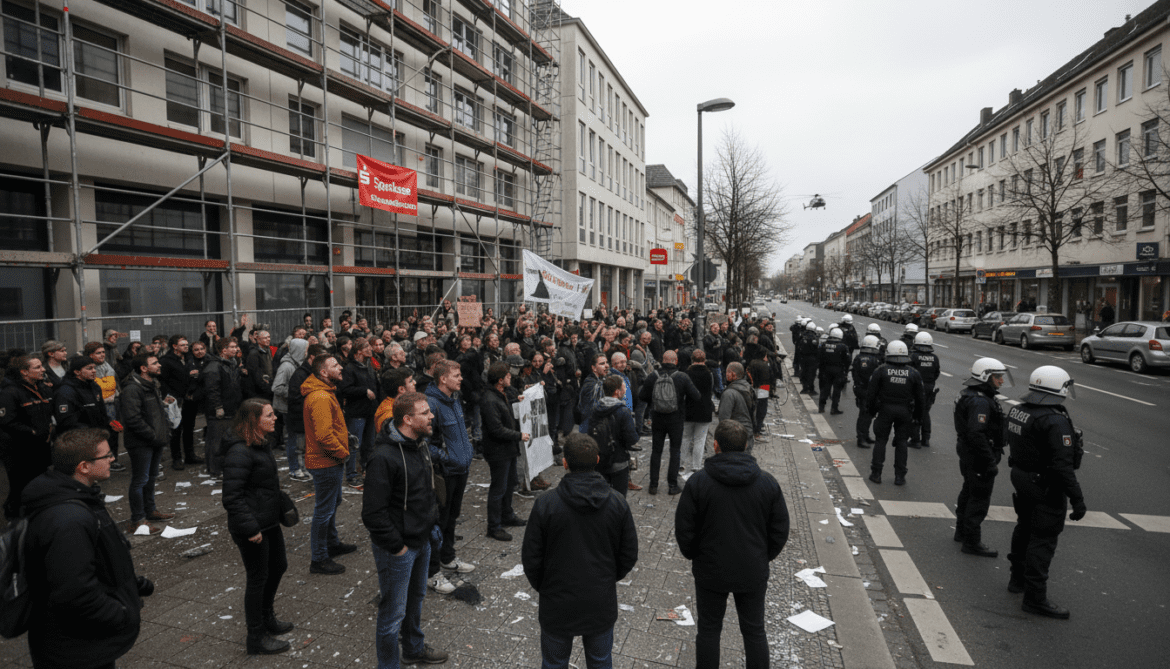 Gelsenkirchen Sparkasse vault break-in sparks hundreds to protest and demand compensation