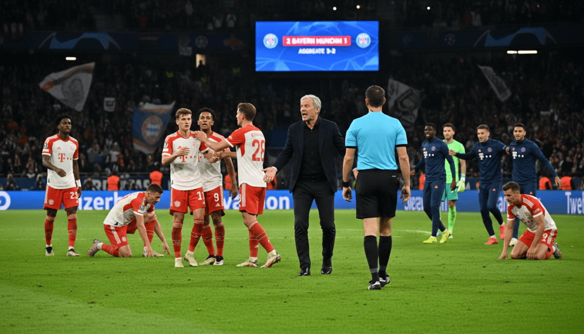 FC Bayern accuses refereeing after PSG eliminates Munich from Champions League