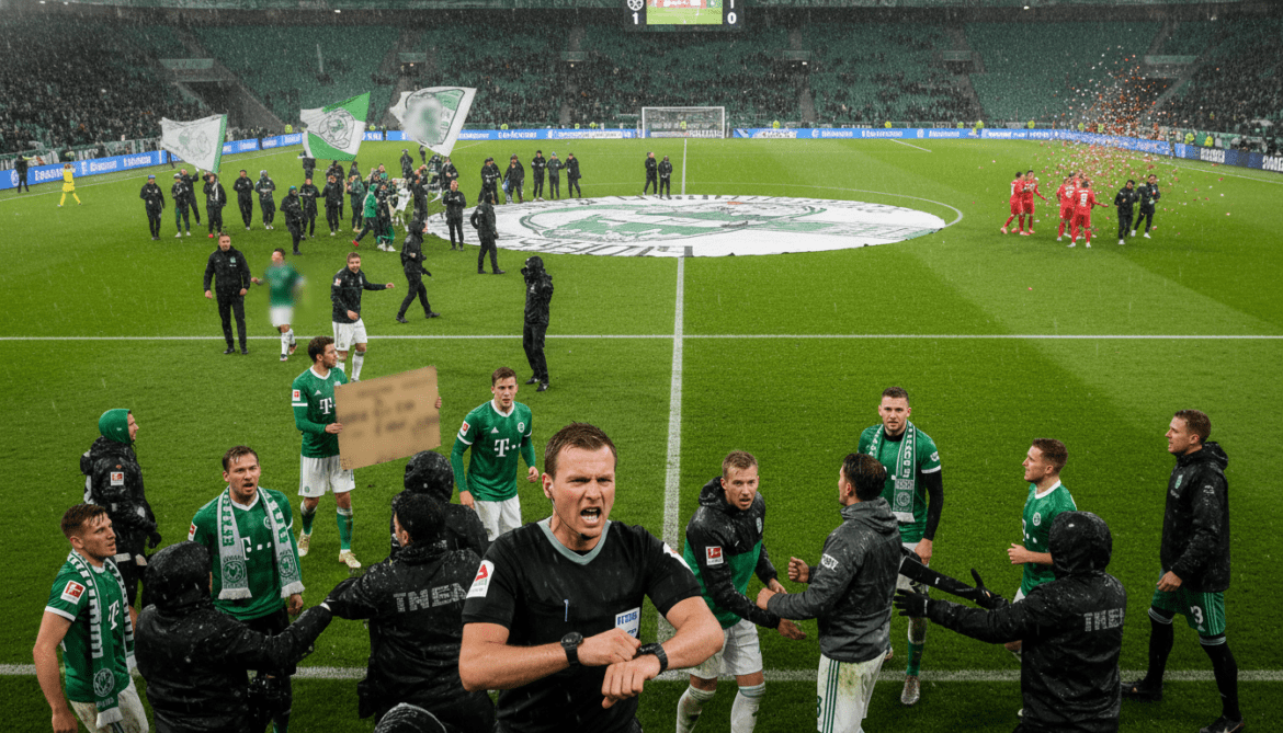 VfL Wolfsburg protest early final whistle as Bayern clinch 1-0 victory