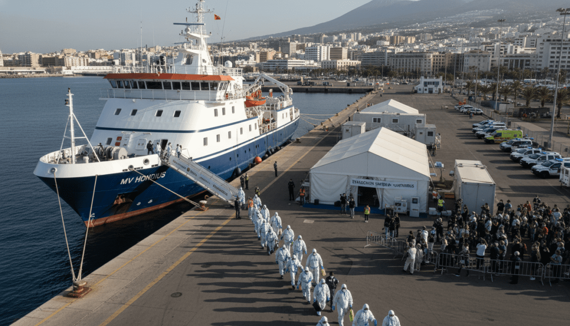 MV Hondius docks in Tenerife as Spain begins evacuation after hantavirus outbreak
