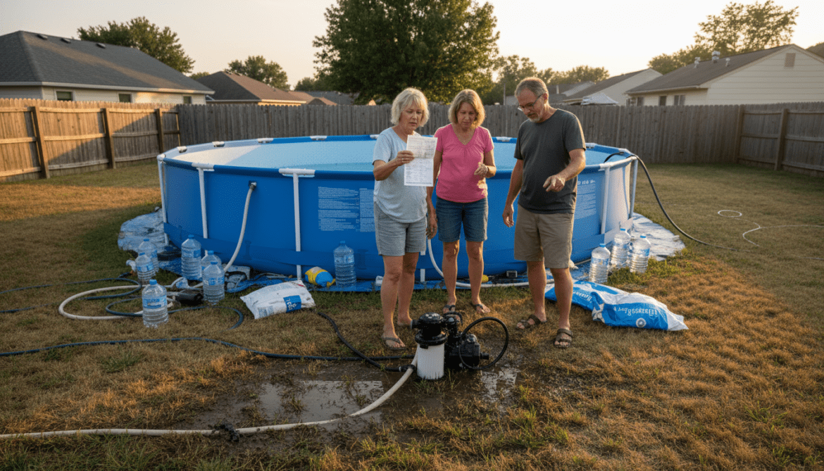 Above-ground pool owners warn of hidden setup, maintenance and water waste costs