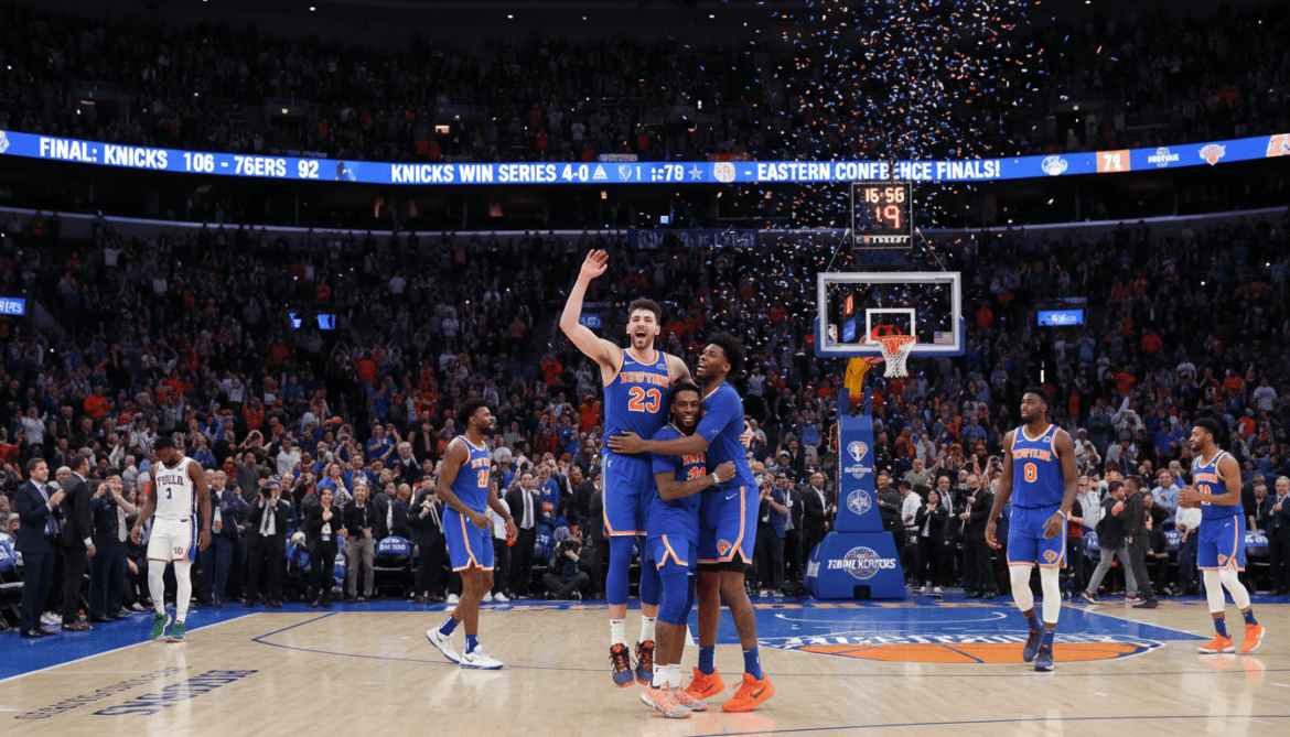 New York Knicks sweep 76ers into Eastern Conference Finals