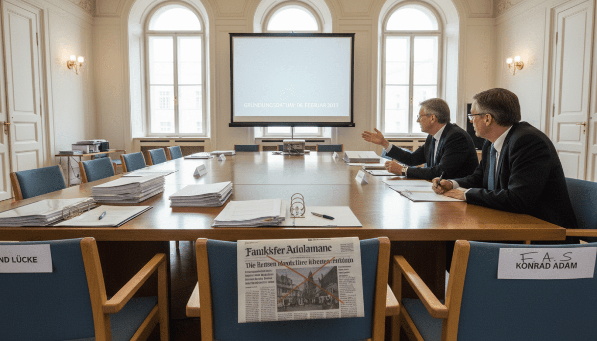 AfD Founding Revealed as F.A.S. Missed Founders' Frankfurt Meeting