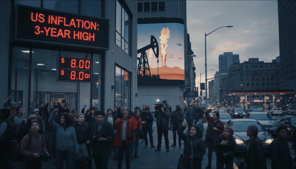 US inflation reaches three-year high as Iran war drives energy costs