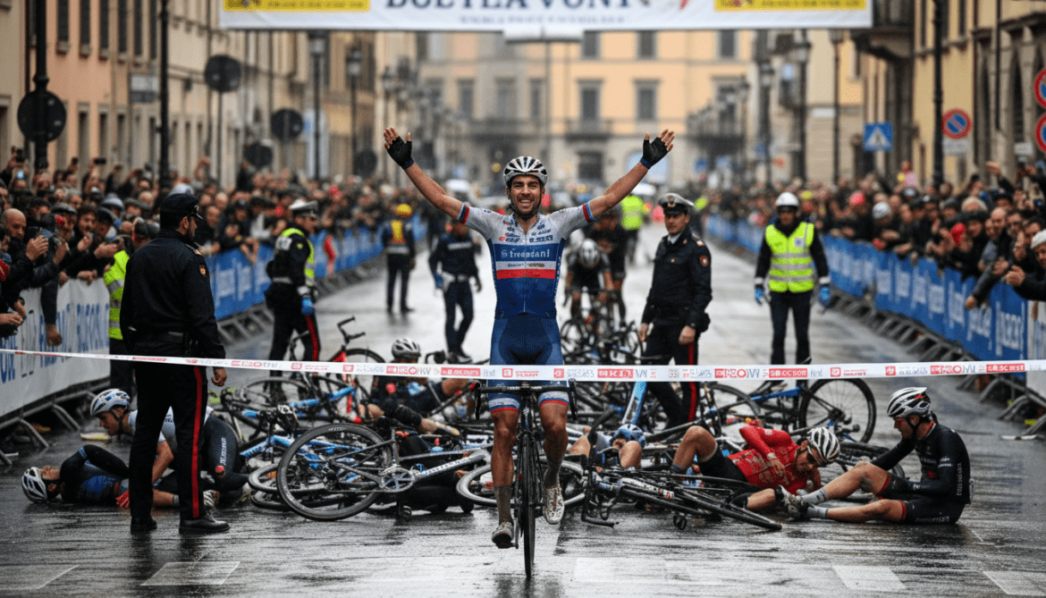 Ballerini seizes Giro d'Italia stage after mass crash derails sprint
