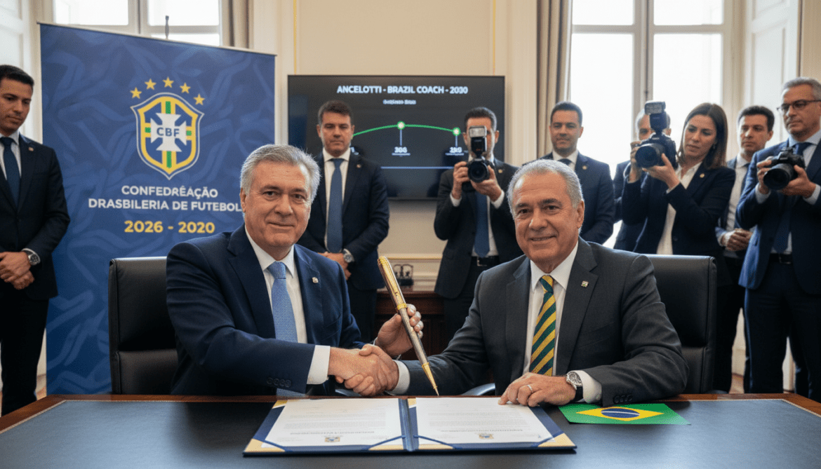 Ancelotti signs early contract extension as Brazil coach through 2030