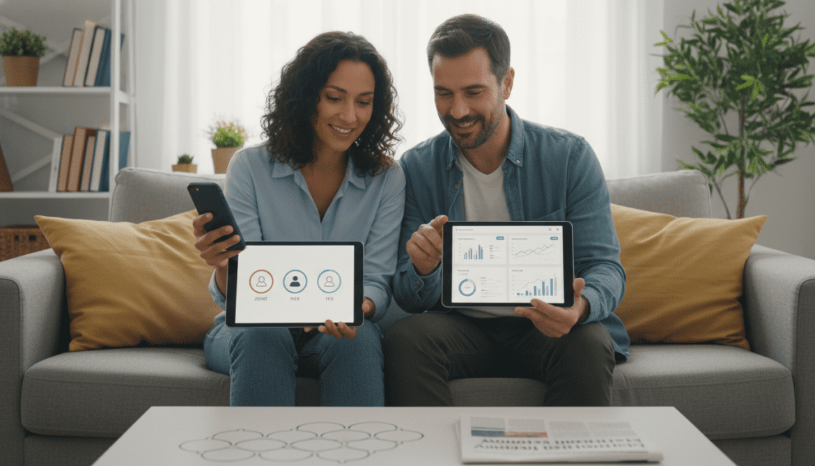 Couples' Finances Improved by Three-Account System and Shared Apps