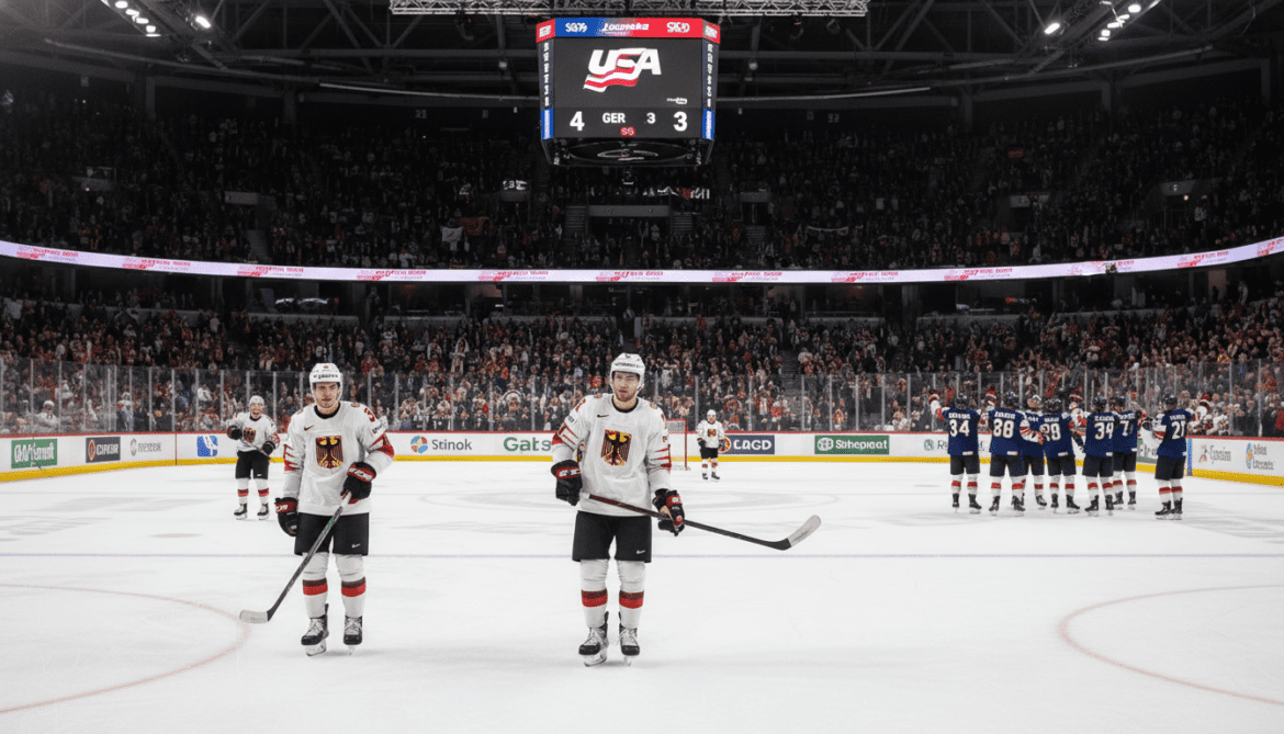 German ice hockey keeps quarterfinal hopes despite 4-3 shootout loss to USA