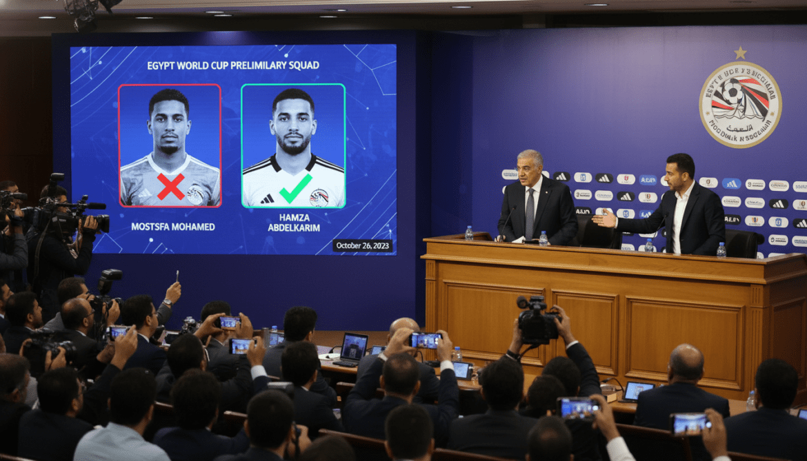 Egypt omits Mostafa Mohamed from World Cup preliminary squad, selects Hamza Abdelkarim