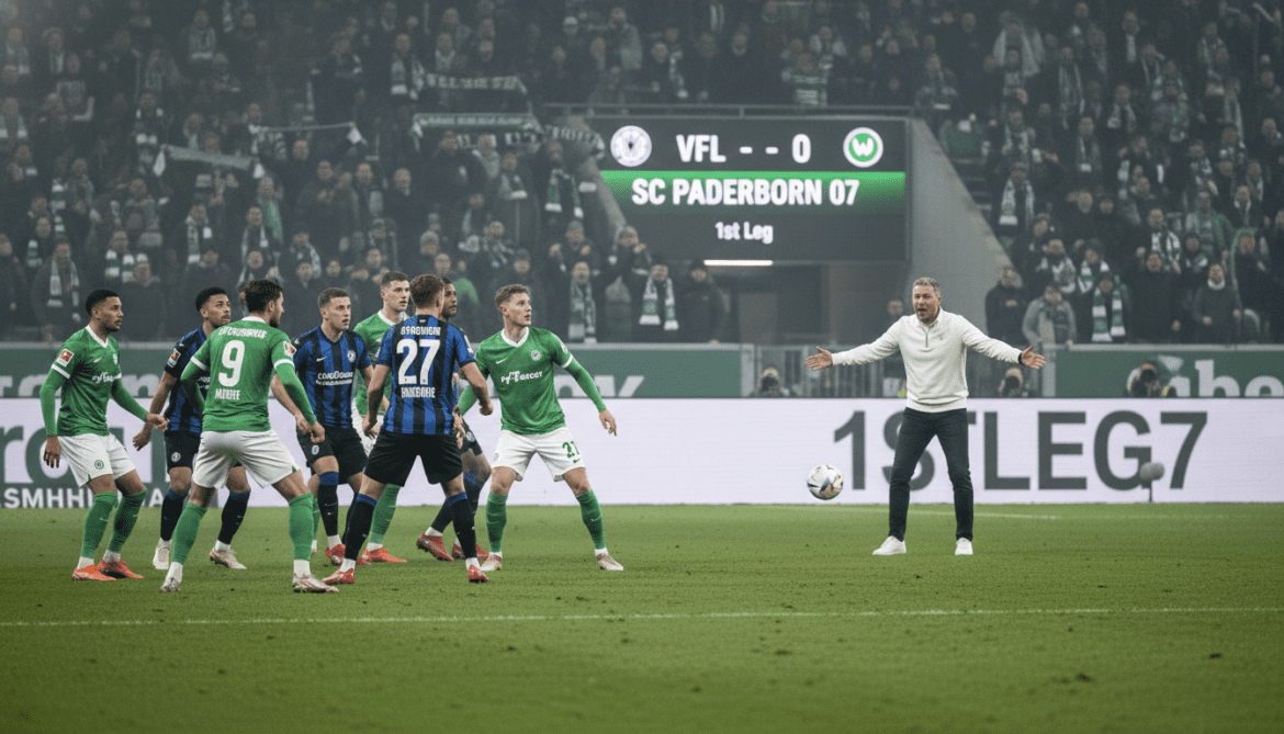 VfL Wolfsburg held to 0-0 in relegation first leg against Paderborn