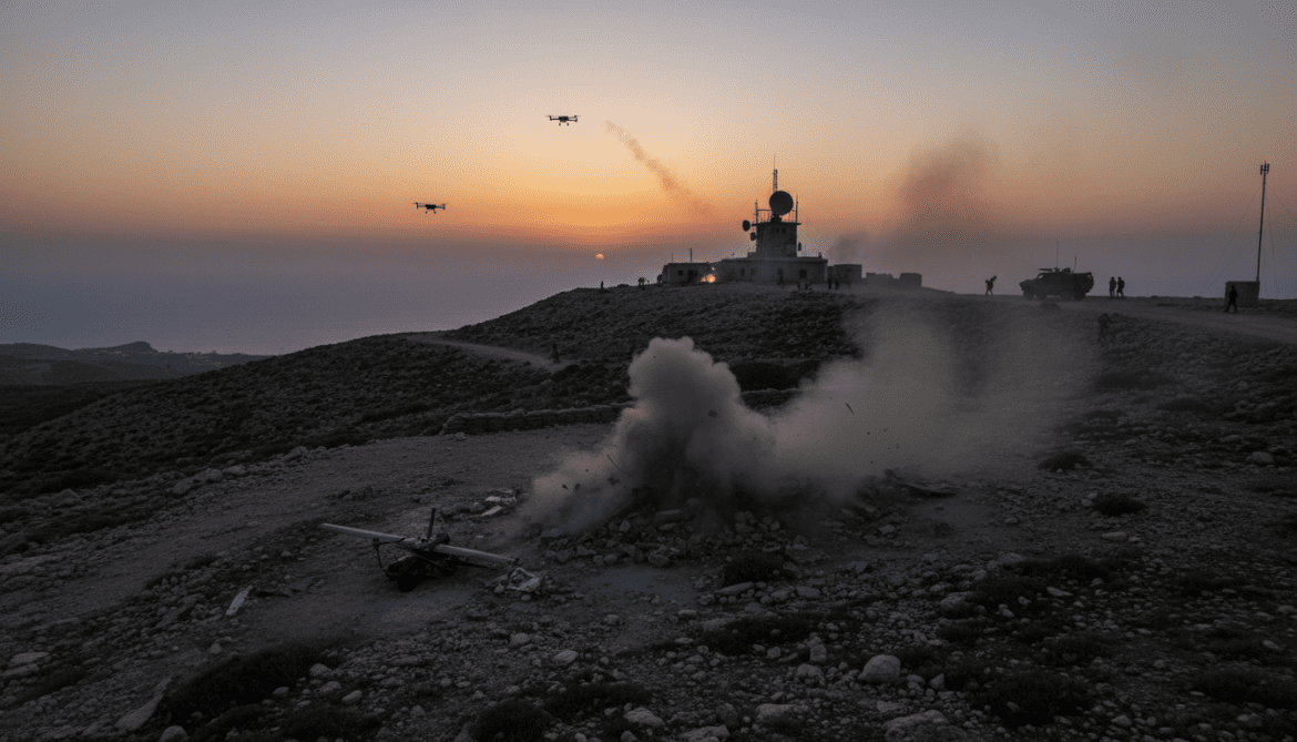 Hezbollah Conducts Drone Strikes on Israeli Military Targets in Southern Lebanon
