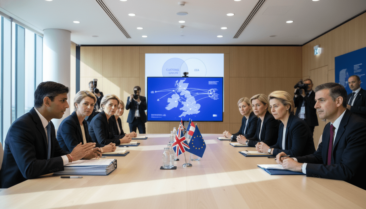 UK proposes goods single market as EU urges customs union or EEA