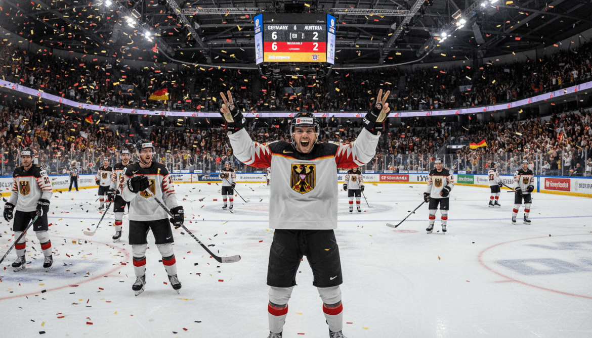 Germany Ice Hockey Beats Austria 6-2 With Reichel Hat-Trick, Keeps Quarterfinal Hopes