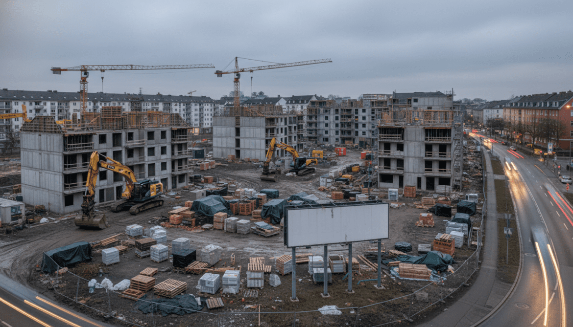 German housing construction declines 18 percent as new apartments fall to 206,600