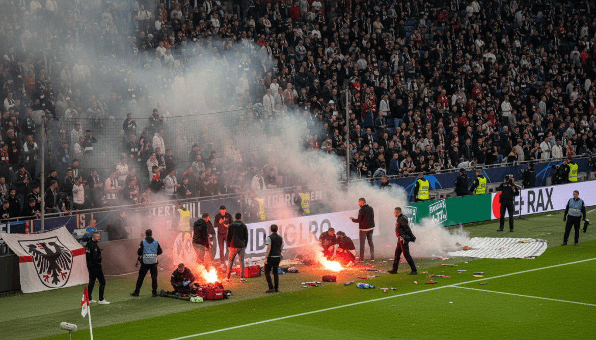 Eintracht Frankfurt vows tougher stadium security and fan sanctions after pyrotechnics injuries