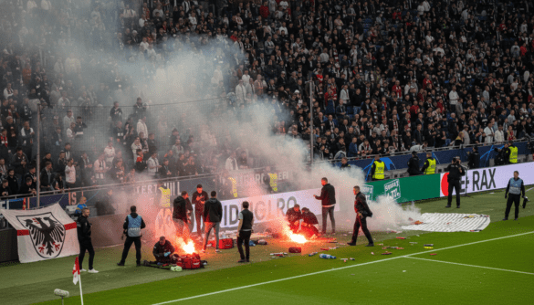 Eintracht Frankfurt vows tougher stadium security and fan sanctions after pyrotechnics injuries