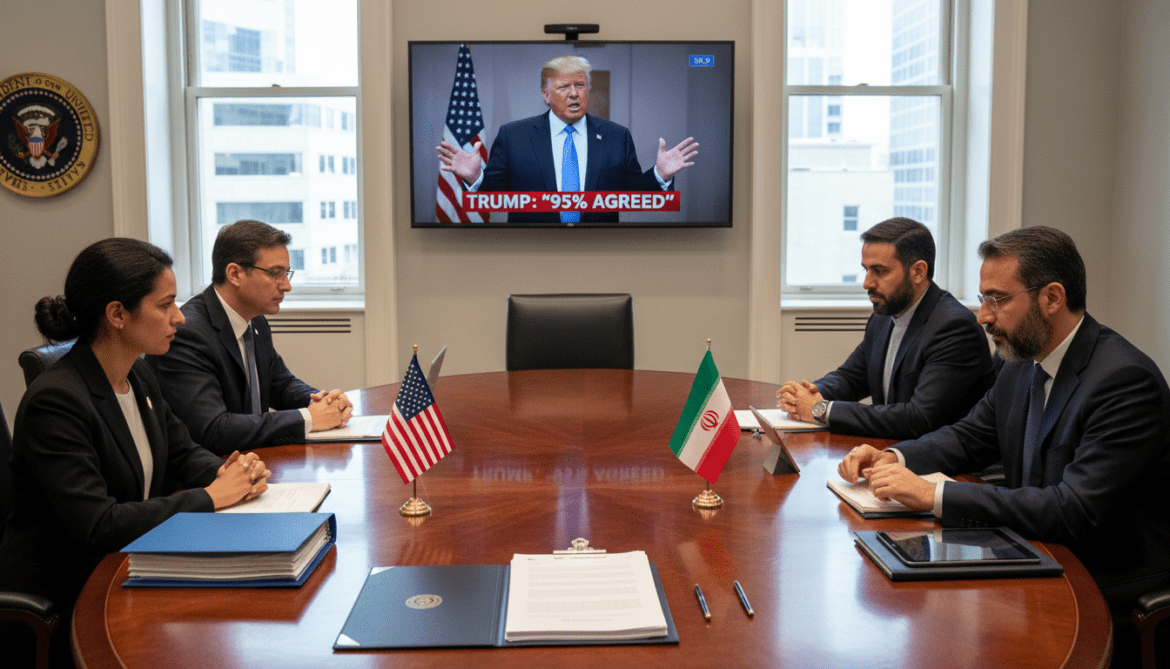 US-Iran framework nears completion as Trump says 95% agreed