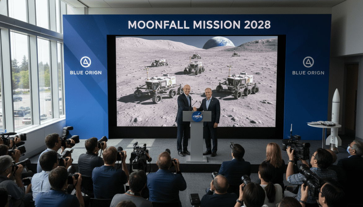 Blue Origin wins $188 million to deliver rovers for 2028 MoonFall mission