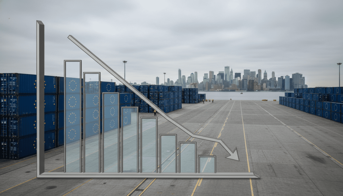 EU exports to US plunge 30% in Q1 as trade tensions rise