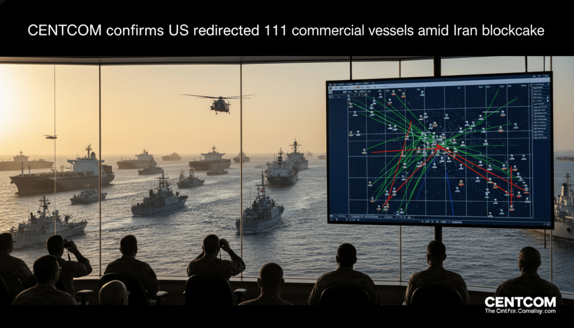CENTCOM confirms US redirected 111 commercial vessels amid Iran blockade