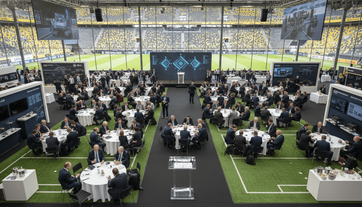 Defense industry holds forum at Borussia Dortmund stadium courting German SMEs