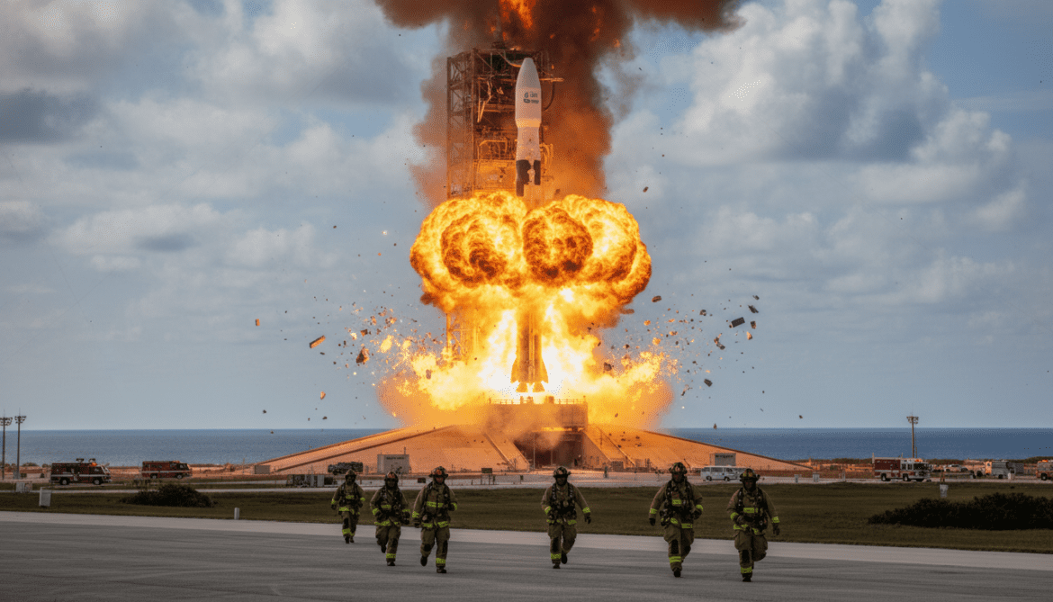 Blue Origin’s New Glenn explodes during Cape Canaveral static fire test