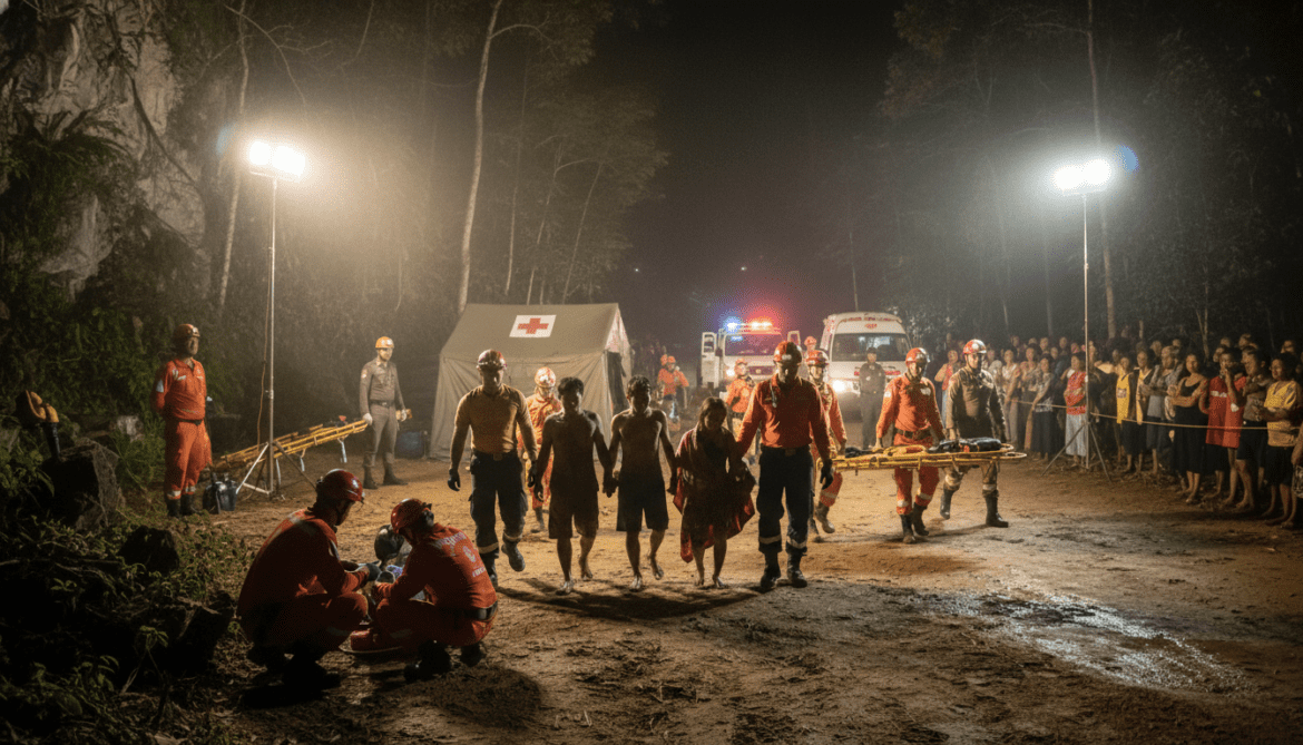 Laos cave rescue frees five after 10 days as two missing