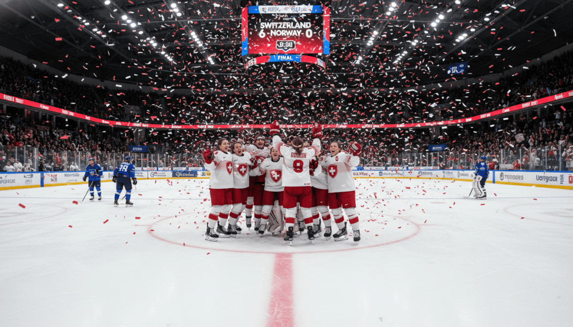 Switzerland routs Norway 6-0 to reach third straight World Championship final