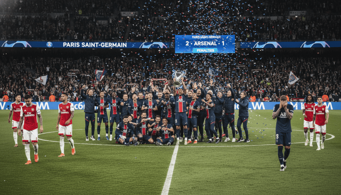 Paris Saint-Germain clinches back-to-back Champions League in penalty shootout over Arsenal