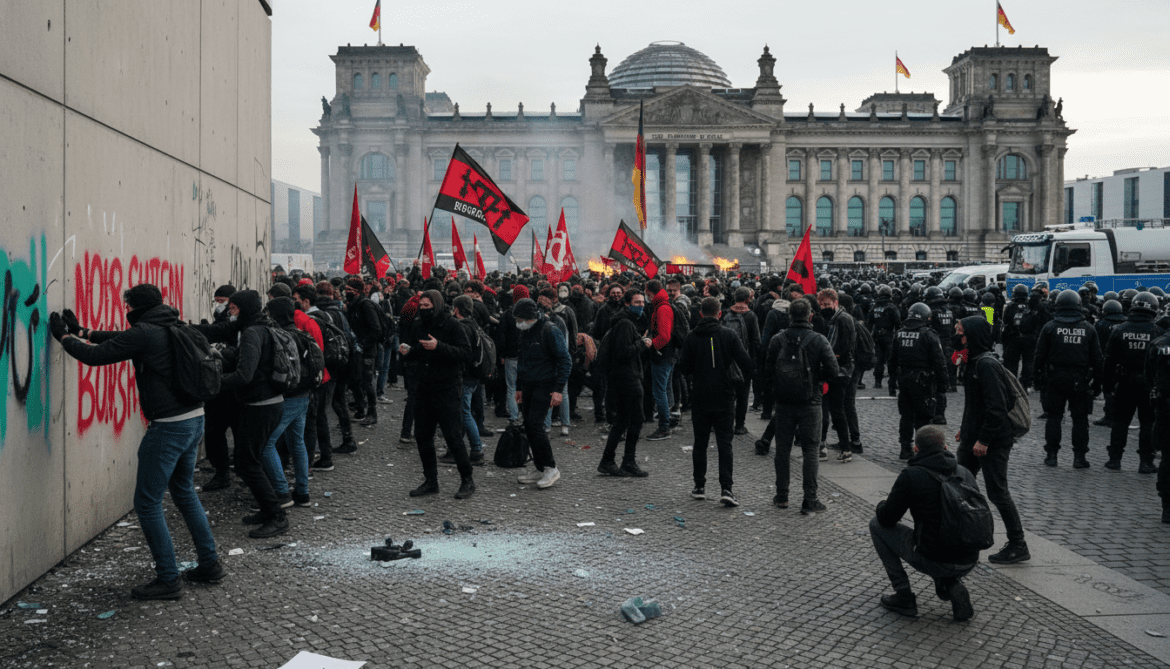 Berlin extremists rise to 9,720 as report reveals surge in left-wing attacks