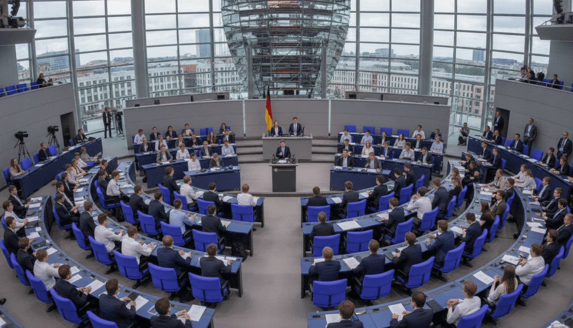 Bundestag stages Youth and Parliament simulation as 270 youths assume fictional MPs