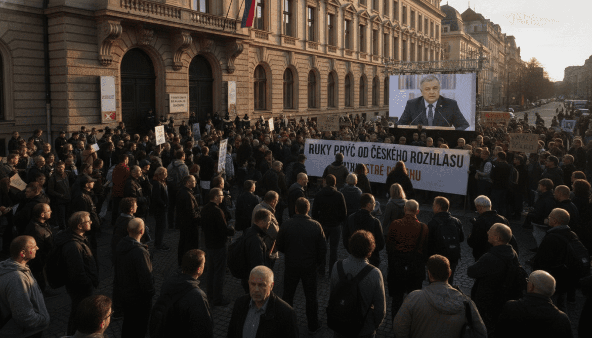 Czech public broadcasters face Prague protests over Babiš funding plan