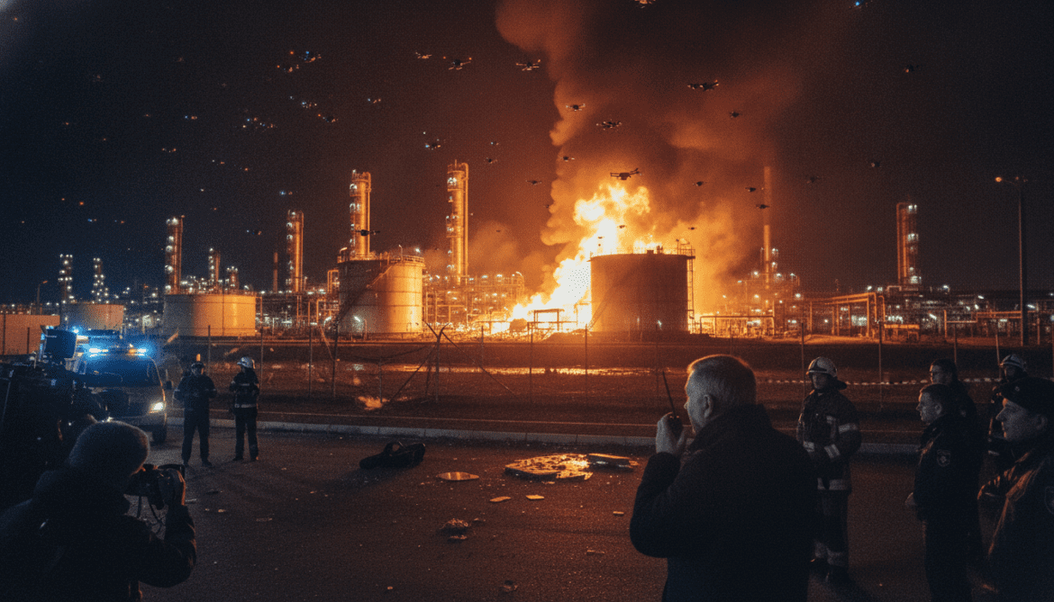Drone swarm hits Moscow Kapotnja refinery, mayor says plant damaged