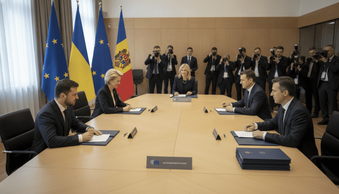 EU opens accession negotiations on rule of law for Ukraine and Moldova