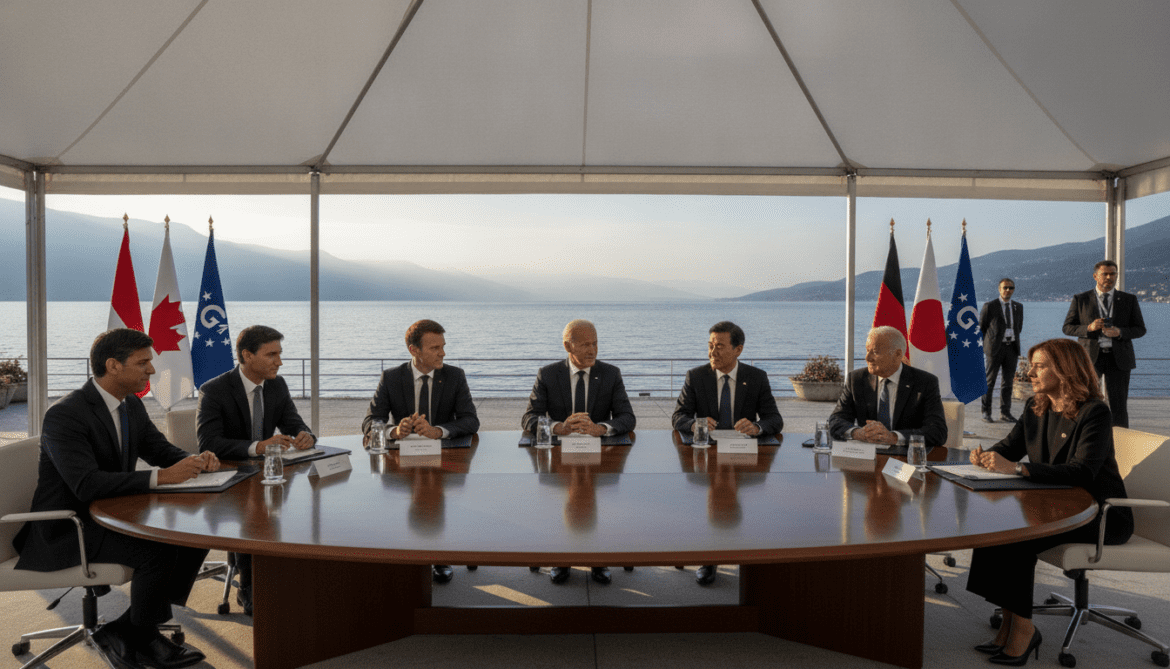 G-7 summit in Évian pledges unwavering support for Ukraine