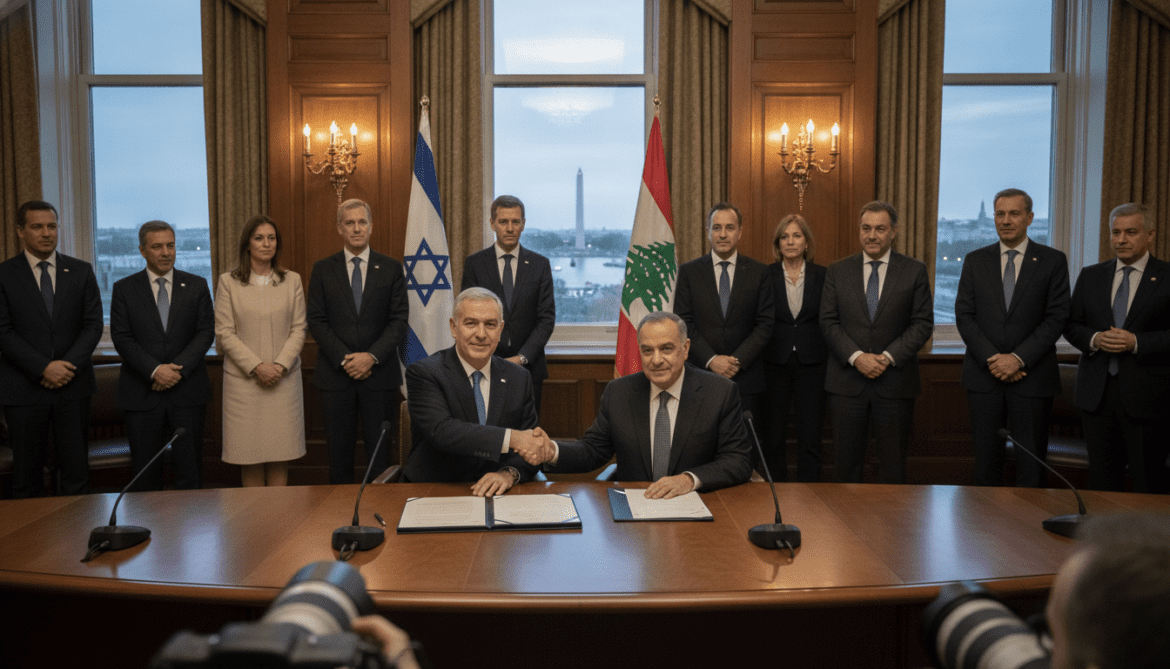 Israel and Lebanon announce 14-point framework in Washington for lasting peace