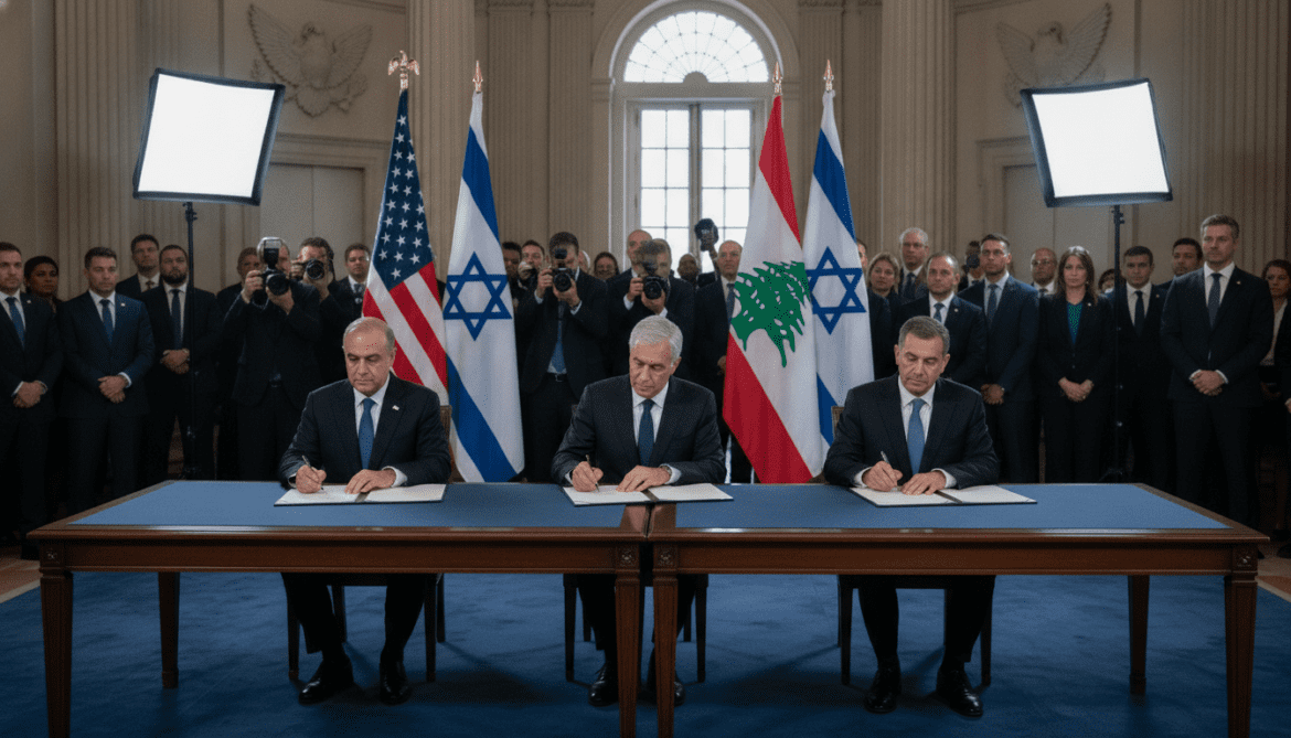 Israel and Lebanon sign U.S.-brokered framework agreement in Washington despite Hezbollah rejection