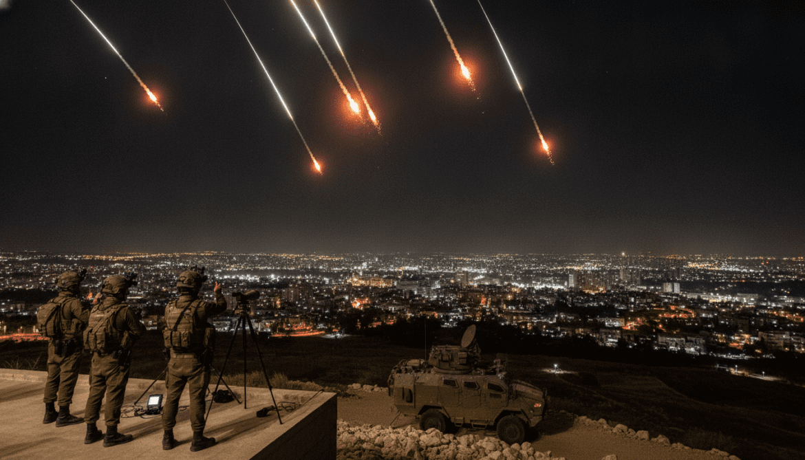 Israeli military identifies rockets fired from Iran as interceptors engage