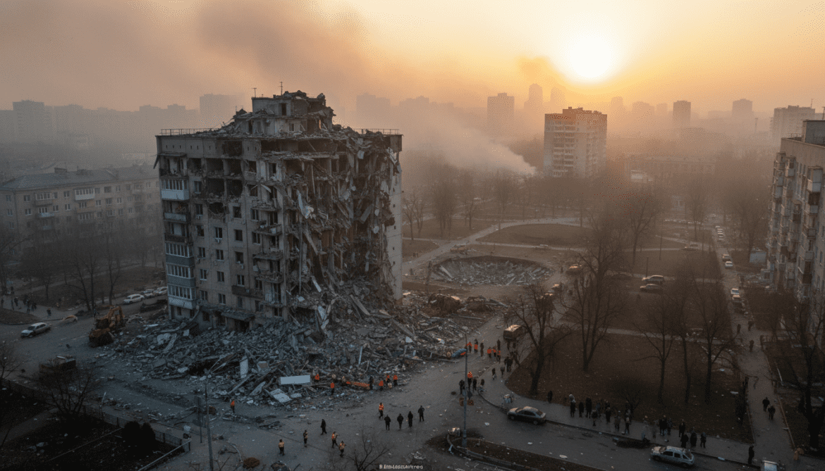 Kyiv struck by massive Russian missile and drone barrage with eleven dead