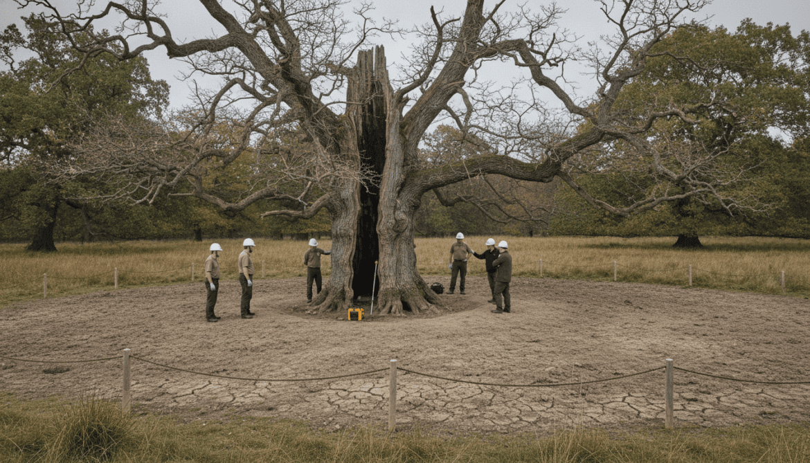 Major Oak in Sherwood Forest confirmed dead after soil compaction and drought