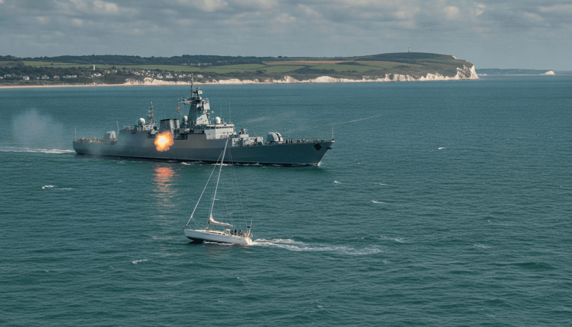Russian frigate fires warning shots at civilian yacht near Isle of Wight