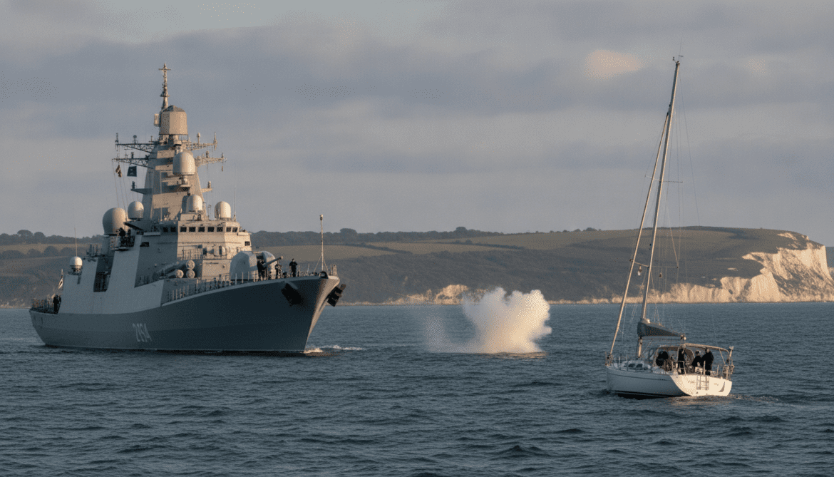 Russian frigate fires warning shots near Isle of Wight at English yacht